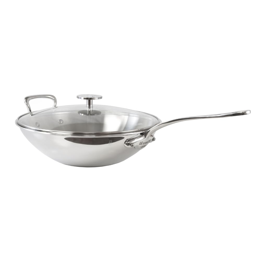 Amazon.com: Mauviel M'Cook 5-Ply Polished Stainless Steel Wok With